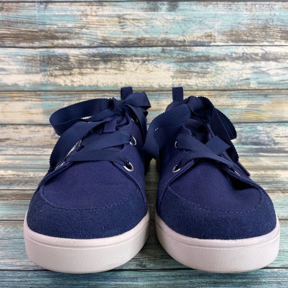 Koolaburra By Ugg Penley Womens Size 5 Blue Sneakers Canvas/Suede Casual Lace Up - Picture 3 of 11